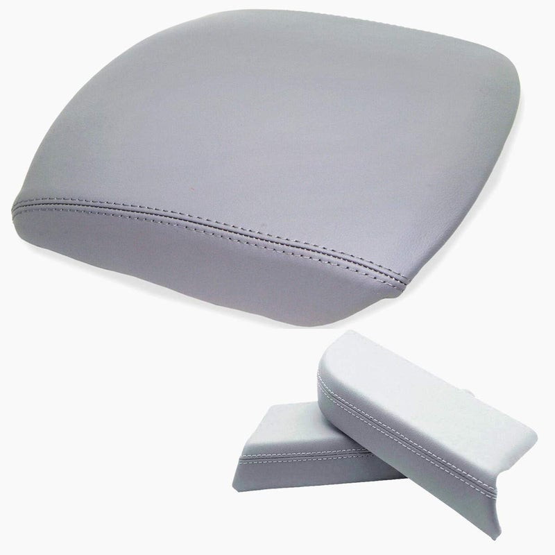 Dunhil Center Console Cover Front Door Panel Armrest Leather Covers for Honda Pilot 2009-2013 (Gray) - Image 1